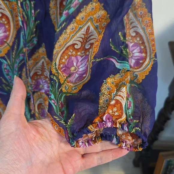 The Kooples silk floral maxi Sz M - Picture 5 of 13